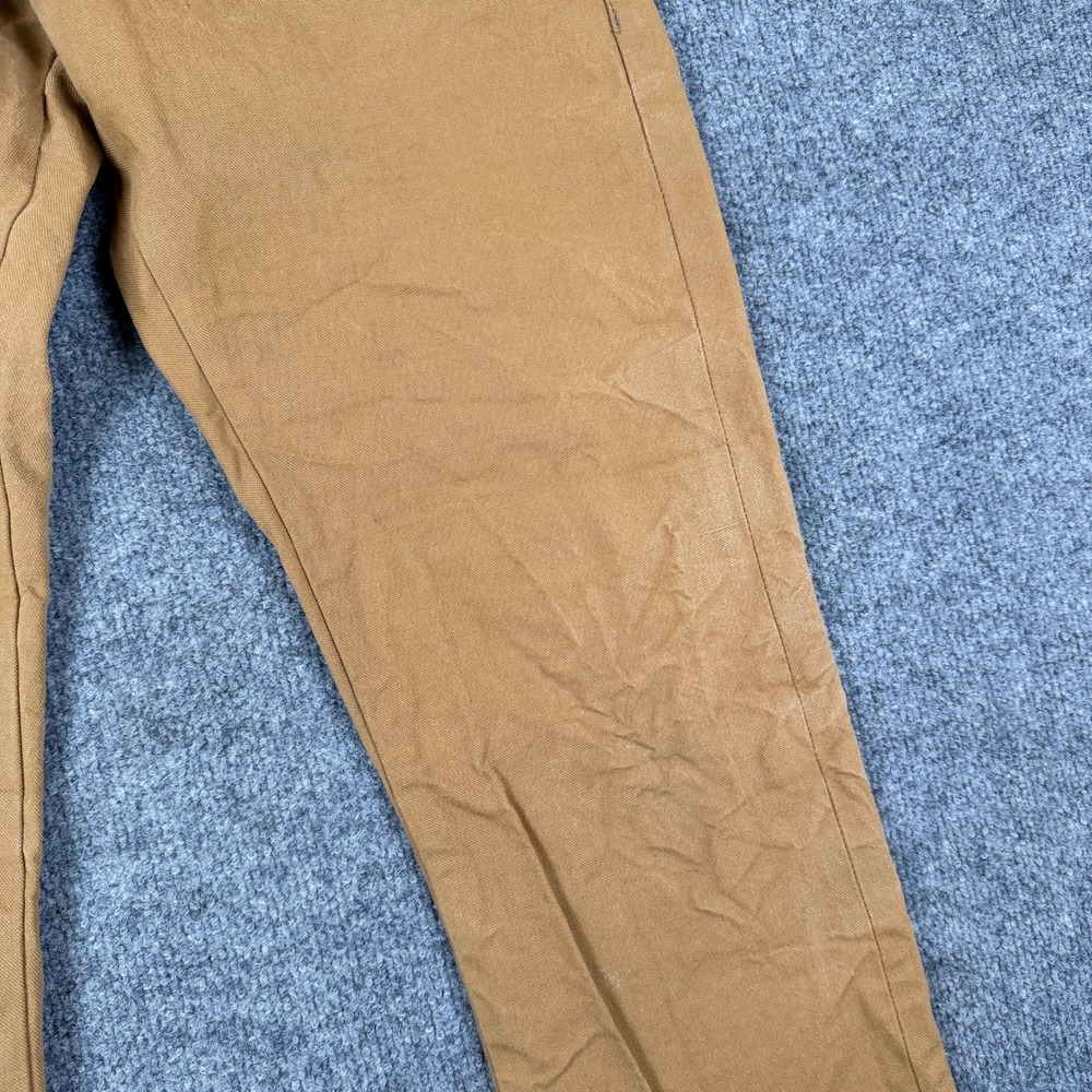 Naked & Famous Pants Mens 32x30 Brown Selvedge Duck Canvas Skinny Guy Chino - Picture 7 of 14